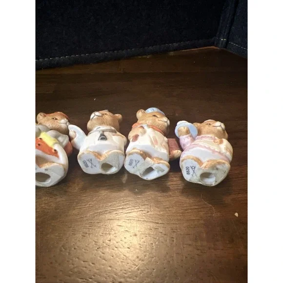 Set of‎ 6 Vintage Homco Career Professional Bears Home Interior Figurines # 8820 - Picture 11 of 11